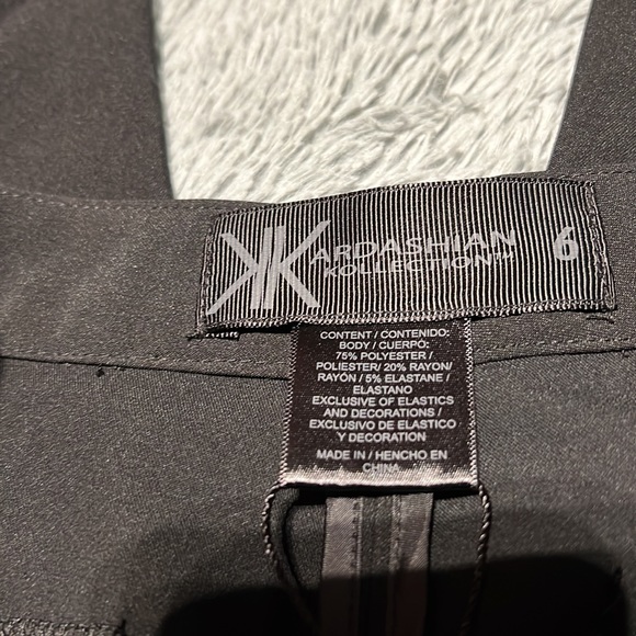 NWT Kardashian Kollection Black Wide leg pants - Picture 3 of 3
